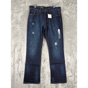 GAP 1969 Bootcut Jeans Dark Wash Distressed Mens Size 31x32